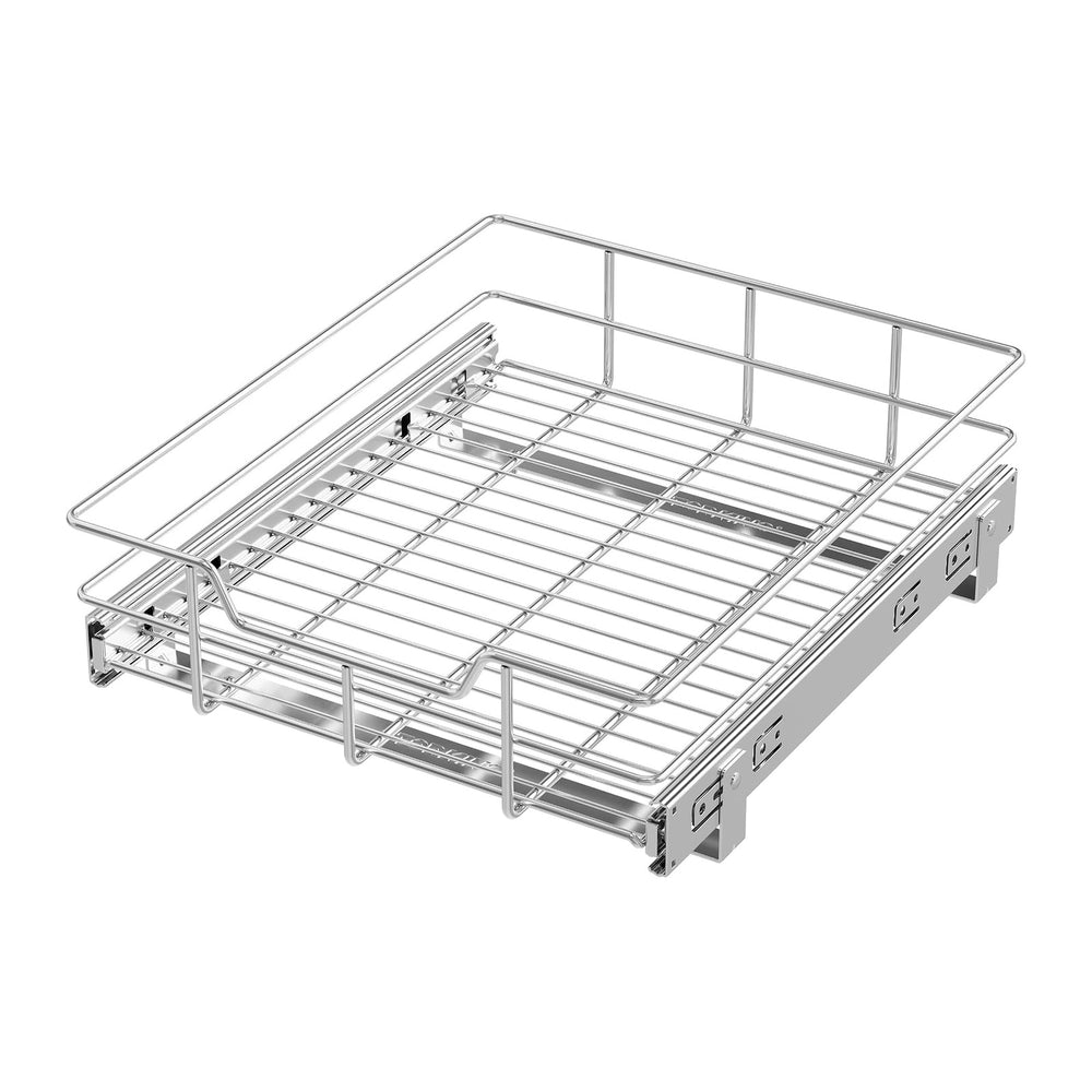 Pull Out Cabinet Organizer 15" W X 22" D, Chromed, Full Slide Out D...