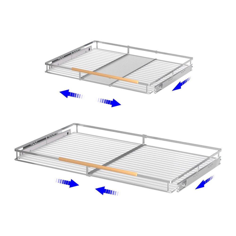 Pull Out Drawer Cabinet Organizer, Expandable Slide Out Storage Shelves - Hea...