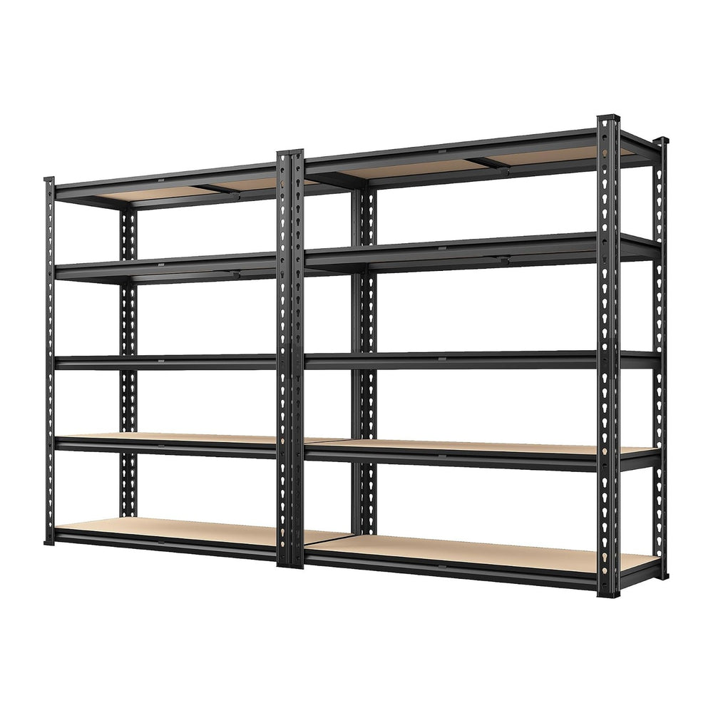 REIBII 2-Pack Storage Shelves Space-Saving and Tool Free for Garage Office