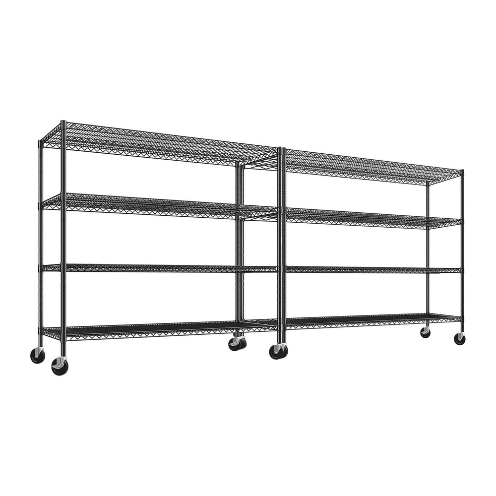REIBII 60" W ×24" D×65.3" H, 4 Tier Wire Shelving 2878LBS Heav...