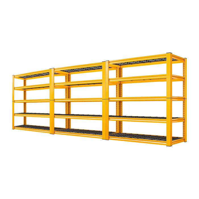 REIBII Orange Garage Shelving 3-Pack Heavy Duty Storage Shelves for School