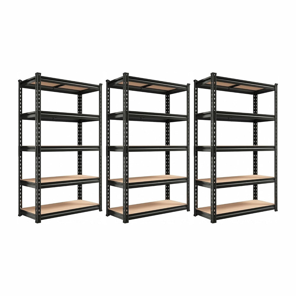 REIBII Set of 3 Storage Shelves 5 Tier Garage Shelving Heavy Duty Load 2000LB...