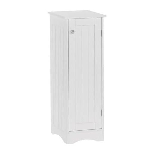 RiverRidge Ashland Single Door Slim Bathroom Storage Cabinet, White
