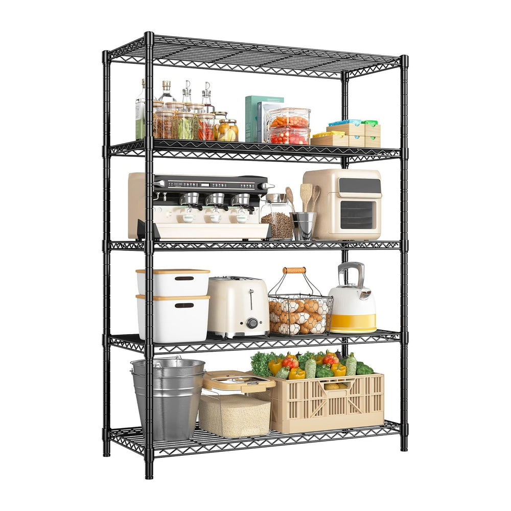 Romorgniz 5-Tier Adjustable Storage Shelves, 71" H Shelving Unit for Pantry