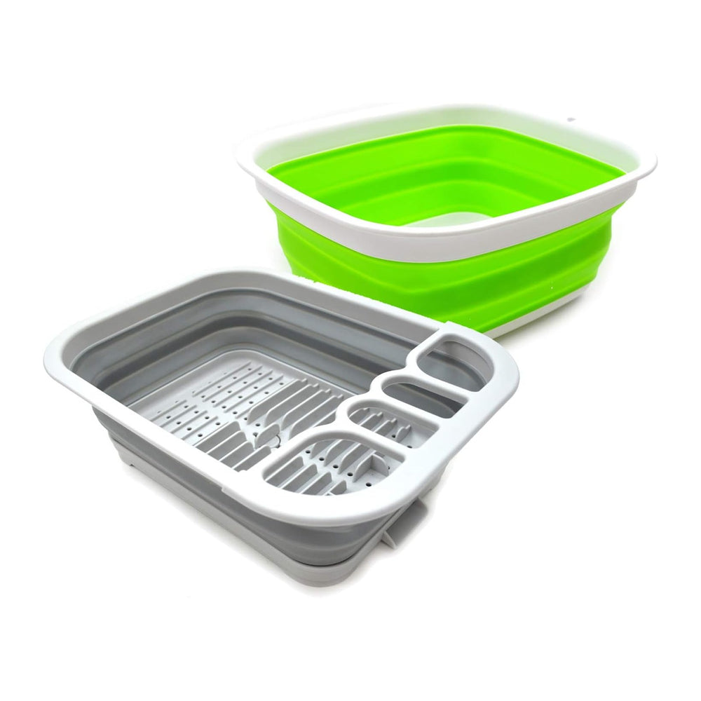 SAMMART 2pcs Kitchen & Outdoor Set : Collapsible Dish Drainer & 7.7L ...