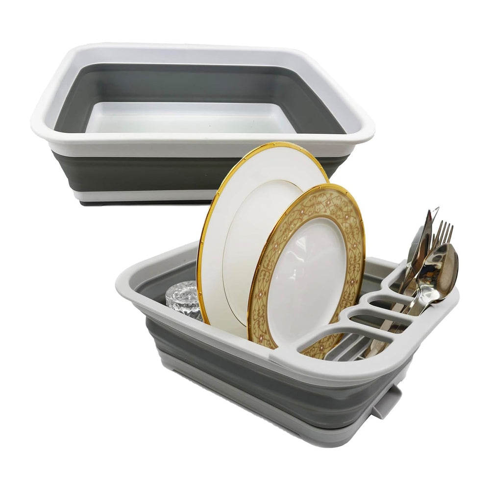 SAMMART 2pcs Kitchen & Outdoor Set : Collapsible Dish Drainer with Draine...