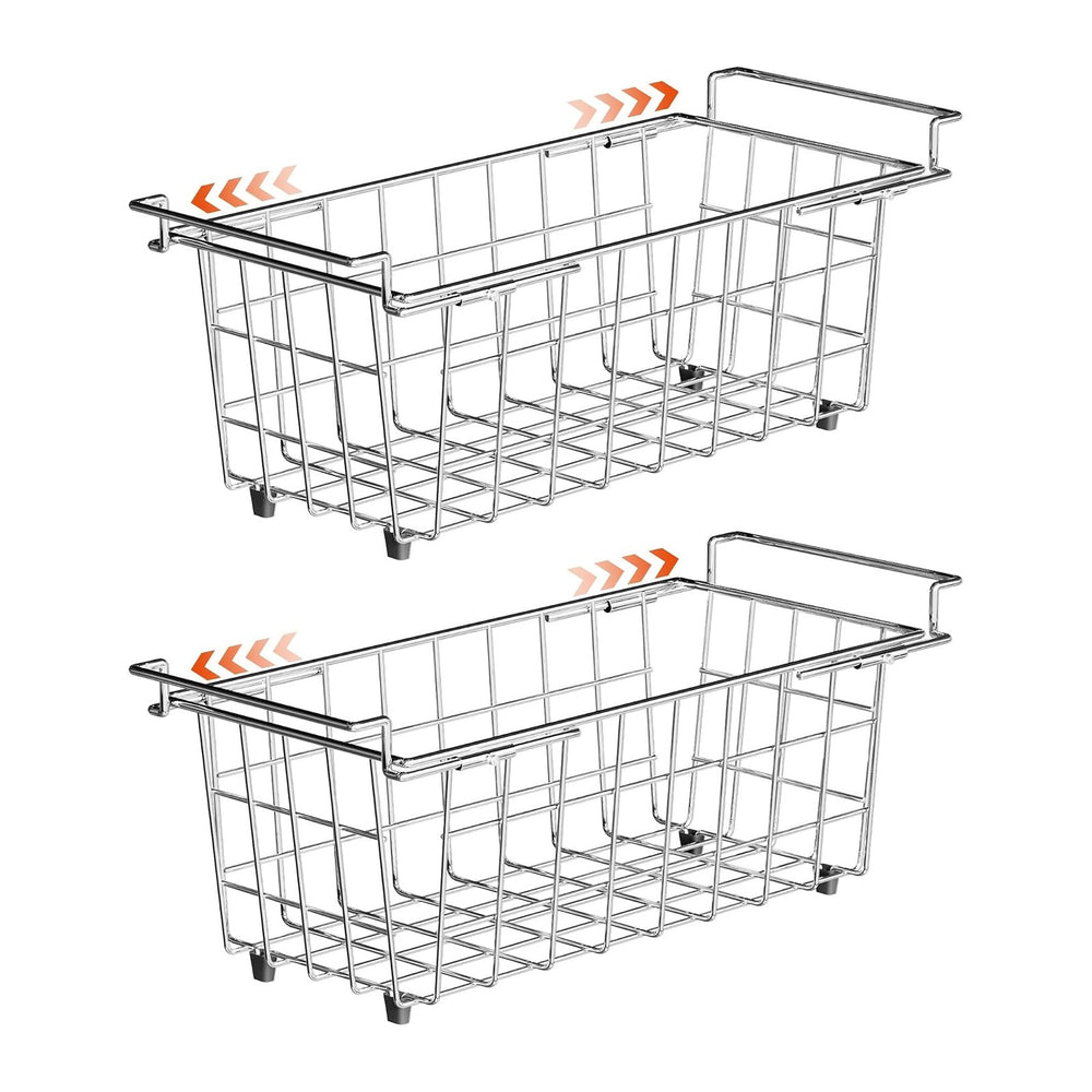 SANNO Chest Freezer Baskets, Stainless Steel Storage Organizer Bins with Stur...