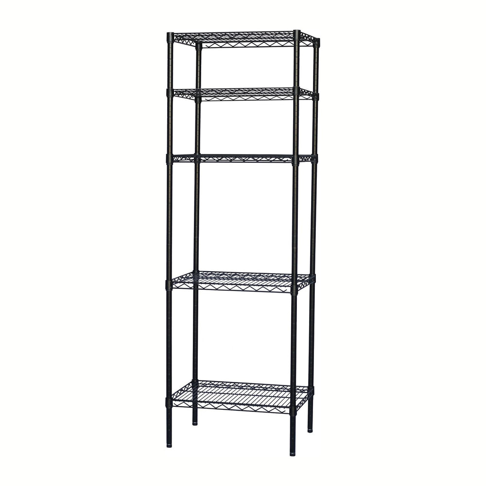 Shelving Inc. 12" d x 48" w x 72" h Black Wire Shelving with 5...