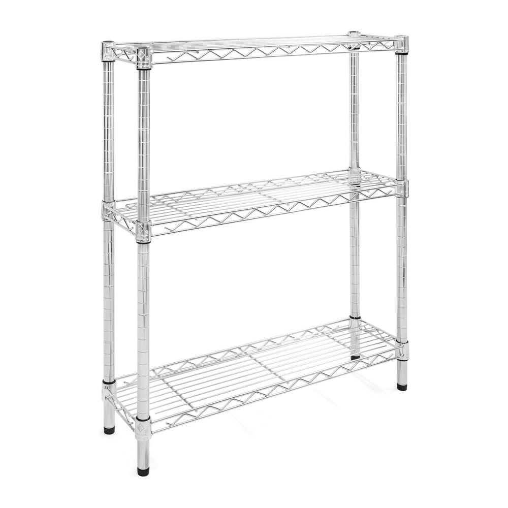 Shelving Inc. 8" d x 30" w x 34" h Chrome Wire Shelving with 3...