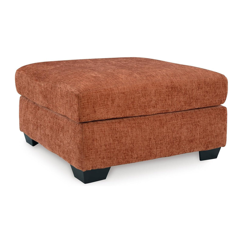 Signature Design by Ashley Oversized Accent Ottoman, Spice Burnt Orange