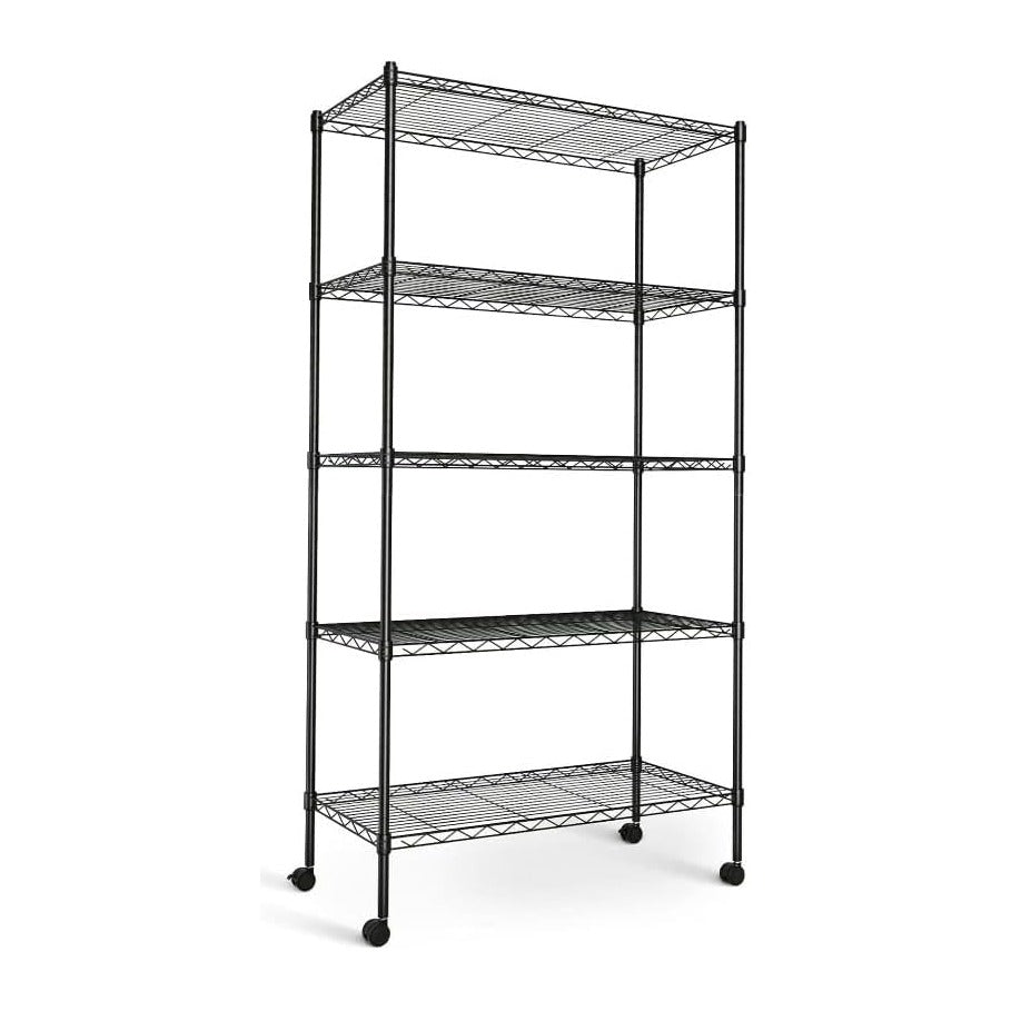 Simple Deluxe 5-Tier Heavy Duty Storage Shelving Unit, 1250 Lbs Loading Capac...