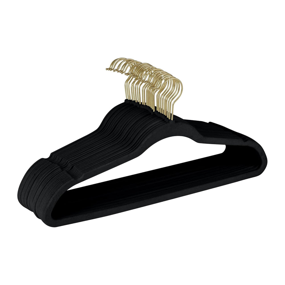 Simplify Slim Velvet Gold Hook Clothes Hangers 75 Pack | Non-Slip | Shirts | ...