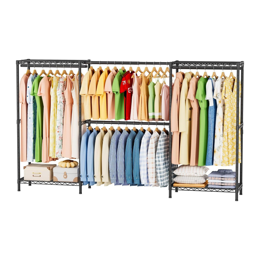 SINGAYE Heavy Duty Portable Closet Metal Clothes Racks Wardrobe with Shelf