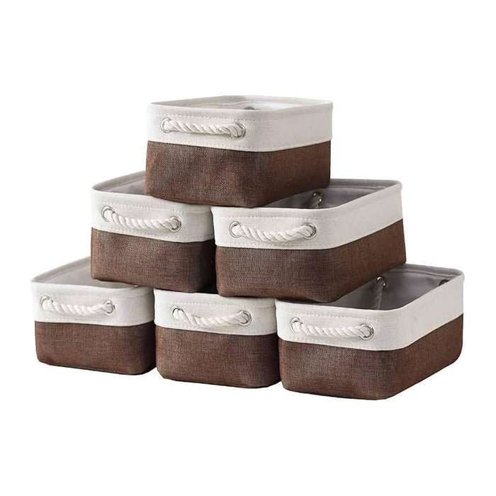 Small Storage Baskets for Shelves, Fabric Storage Baskets for Closet,