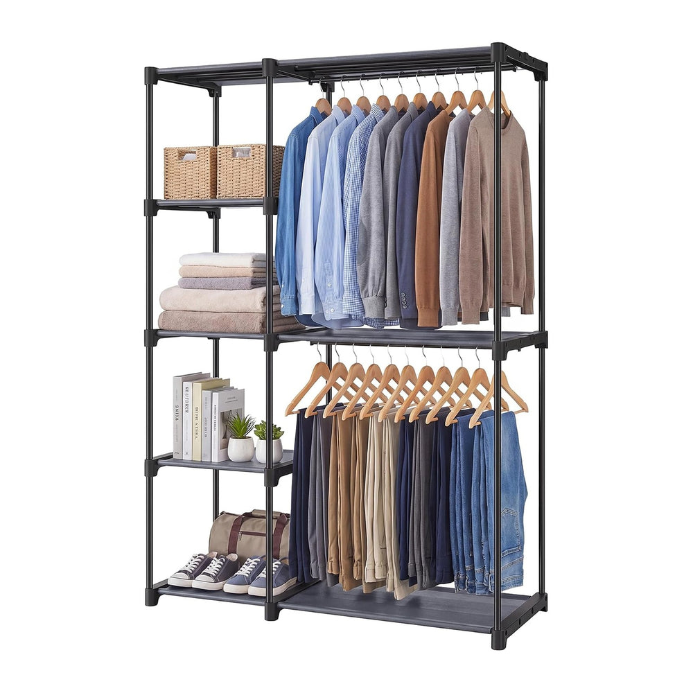 SONGMICS HOME Freestanding Clothes Rack, Portable Closet, for Cloakroom, Bedr...