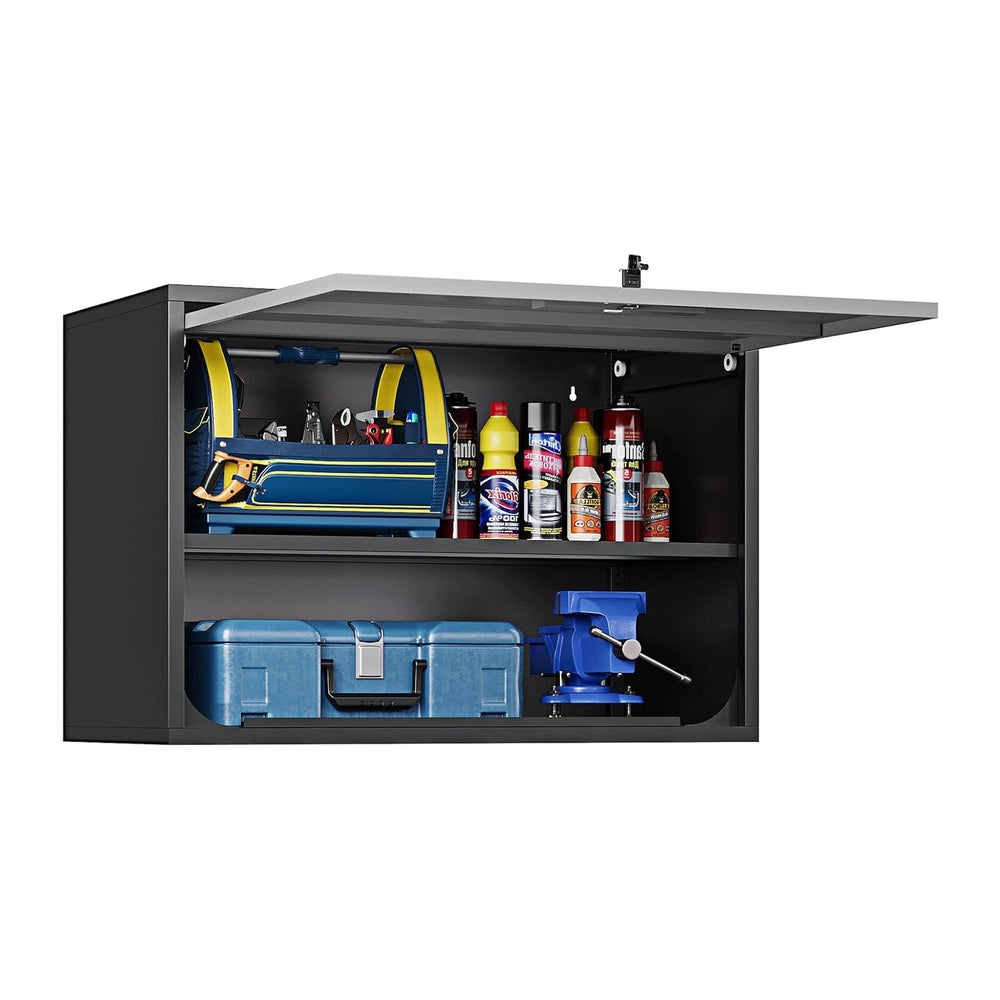 STANI Metal Wall Cabinet for Garage, Floating Garage Storage Wall Mount Shop ...
