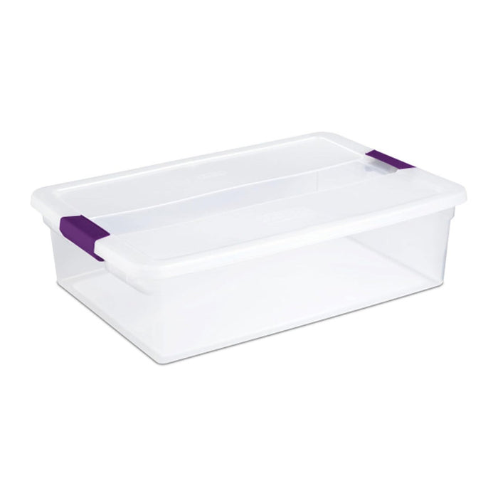 Sterilite 24-Pack ClearView Latch Box, Stackable Storage Organizer Bins