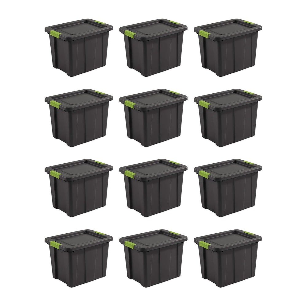 Sterilite Latching Tuff1 Tote Containers w/Lids, 18 Gallon, 12-Pack