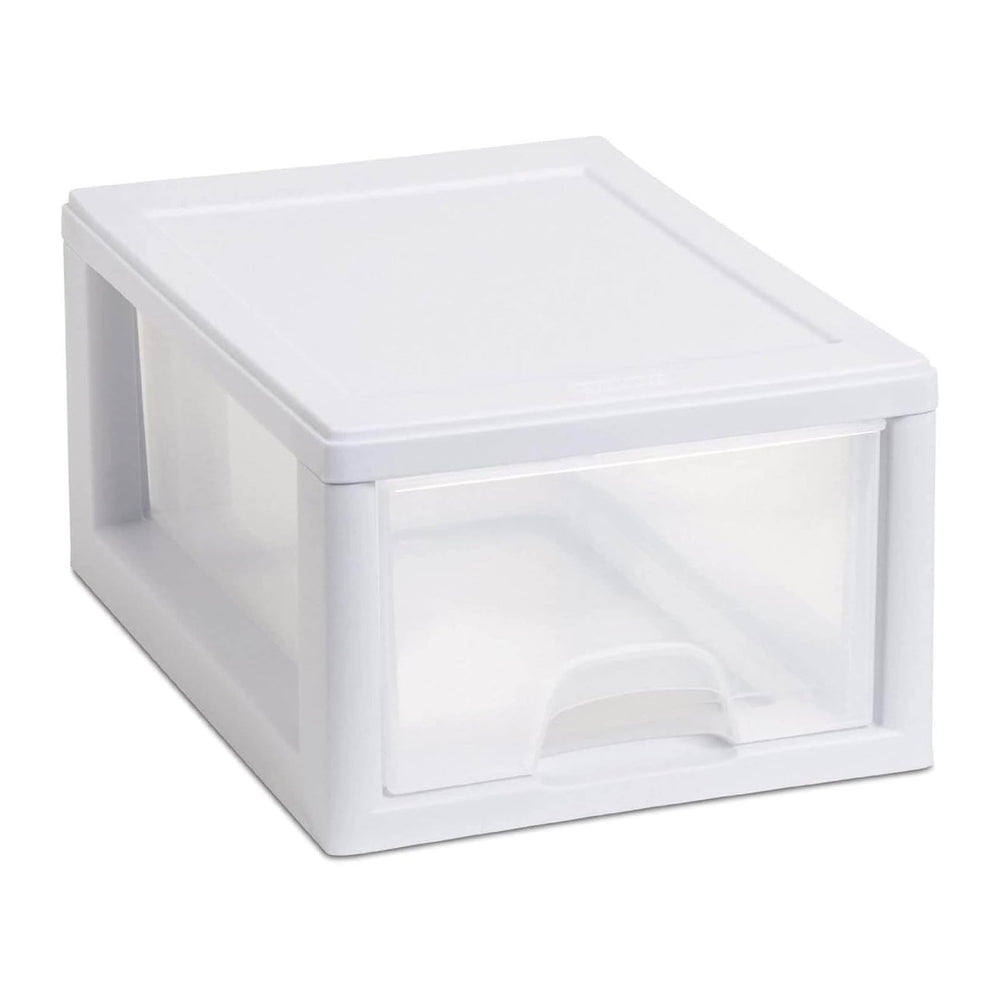 Sterilite Stacking Drawer Storage Organizer for Clothes, 6 Quart, 12-Pack