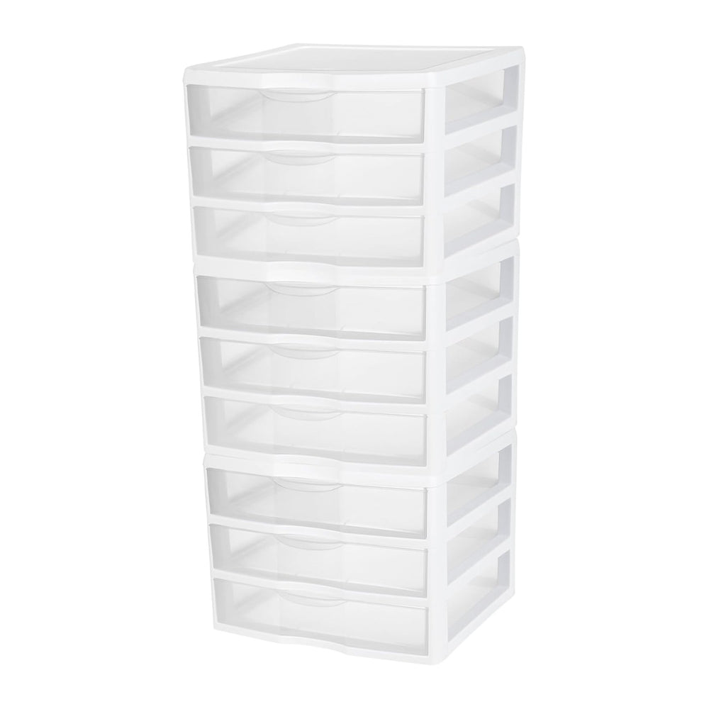 Sterilite Wide 3-Drawer Storage Unit for Bedroom and Dresser, 3-Pack