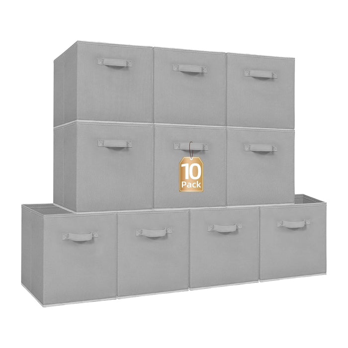 STORAGE MANIAC Storage Cubes, 13 Inch 10 Pack Collapsible Fabric Shelf Bins