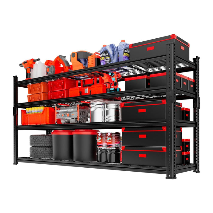 Storage Shelves, Garage Shelving Heavy Duty 2640LBS Capacity, 60"L x 24"W x 60"H Adjustable Metal Shelving Organizer Wire Rack, 4 Tier Utility Shelf Unit for Pantry Closet Warehouse Organization