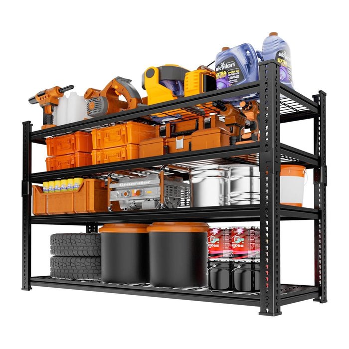 Storage Shelves Heavy Duty, 4-tier Adjustable Metal Industrial Utility Shelf