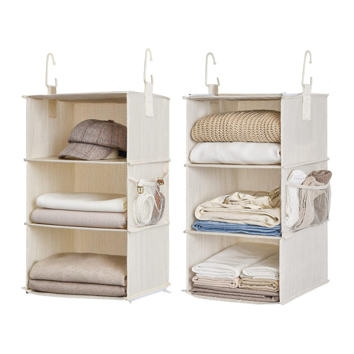 StorageWorks 6-Shelf Closet Organizers, Two 3-Shelf Separable Hanging Shelves