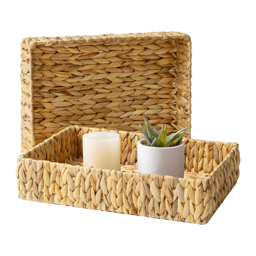 StorageWorks Large Bathroom Baskets, Wicker Storage Baskets for Shelves