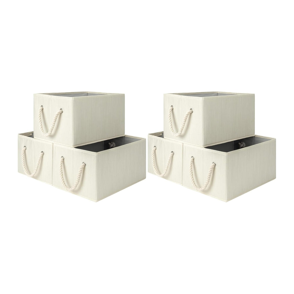 StorageWorks Storage Baskets for Shelves, Foldable Fabric Closet Storage Bins...