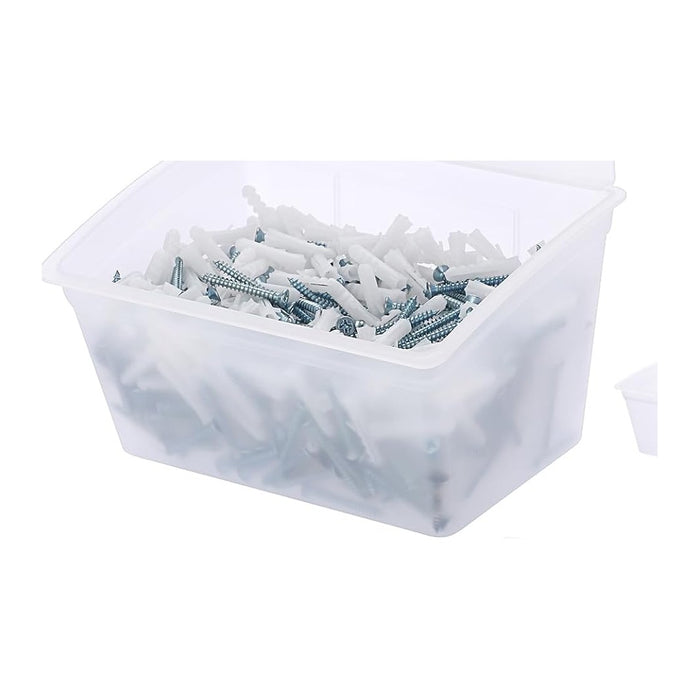Sumnacon Slatwall Bins 15 Pcs Slatwall Organizer for Garage Plastic Slatwall Storage Bins for Storing Garage Accessories Multiple Stackable Slatwall Tool Organizer for Workshops,Transparent