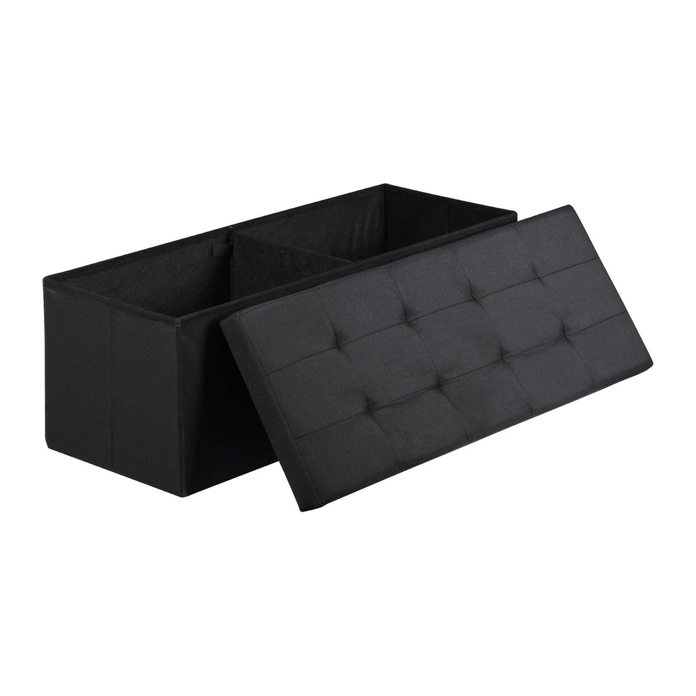 SUPER DEAL 43 Inches Storage Ottoman Bench, Folding Footrest with Padded Seat...