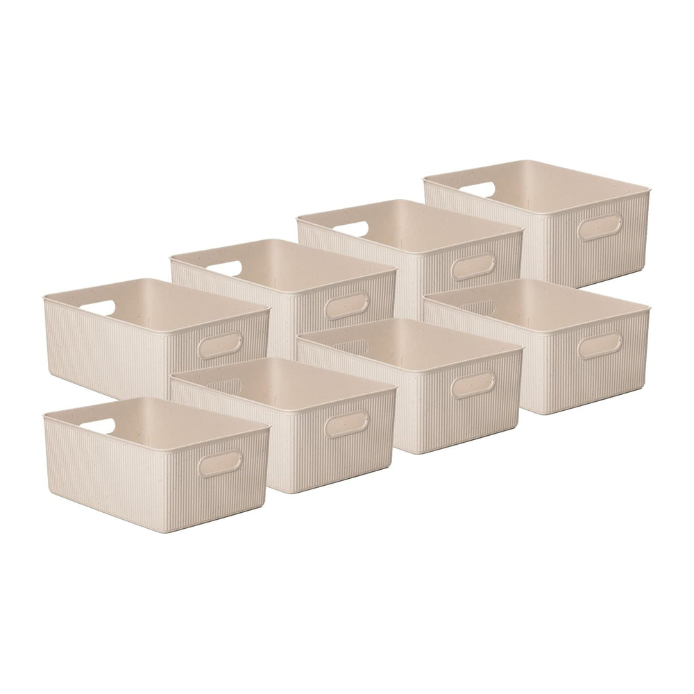 Superio Eco-Friendly Decorative Plastic Basket Open Home Storage Bins Organiz...