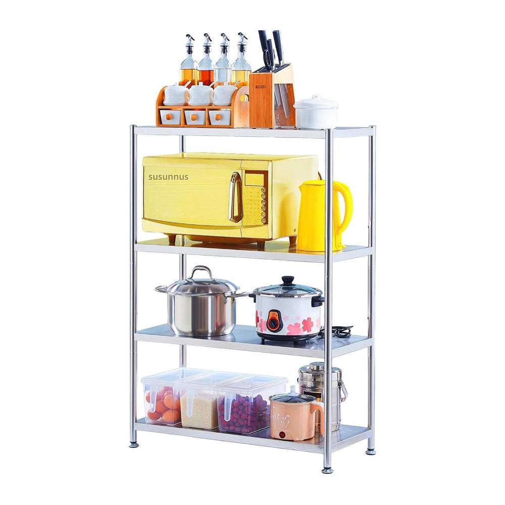 susunnus Stainless Steel Shelves,23.6in-4T,for Kitchen,Living Room,Bathroom