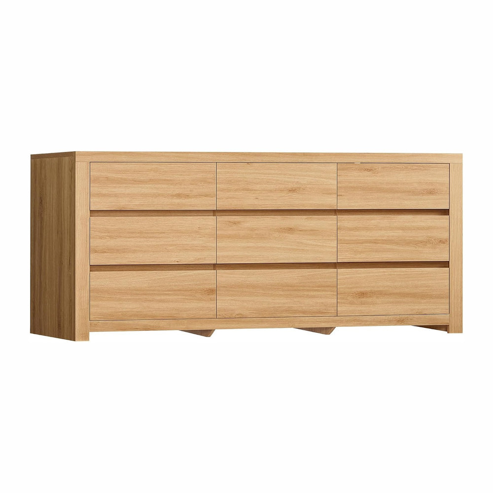 TEENFON 63" Dresser for Bedroom with 9 Drawers, Modern Dressers & Ch...