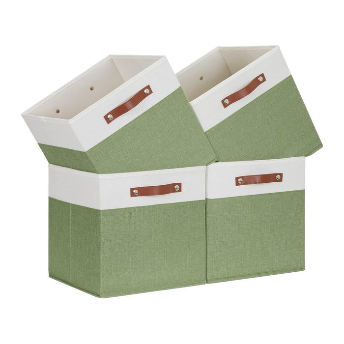 Temary 13 Inch Cube Storage Bin 4 Pack Fabric Storage Cubes Fabric Storage Bin