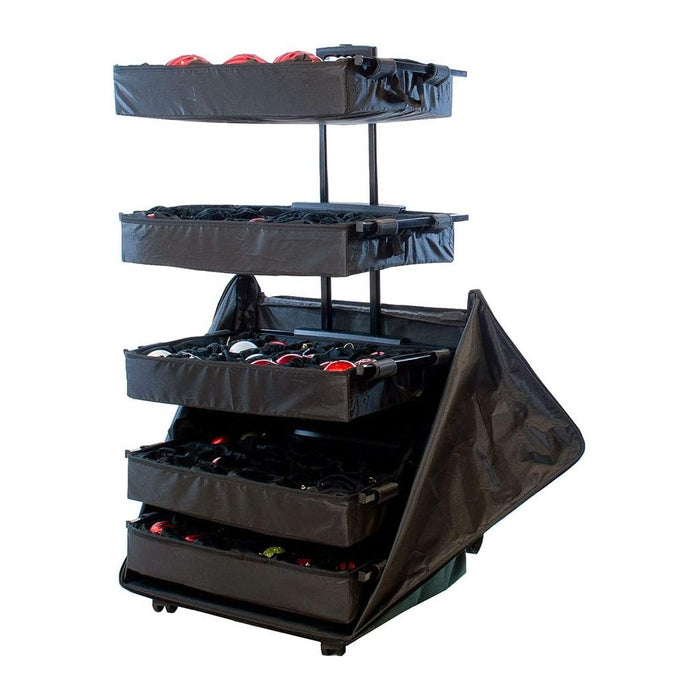 [TreeKeeper Telescoping Christmas Ornament Storage Box with Dividers] - Adjustable Organizer Holds 120 Ornaments up to 4 Inches Tall by Nearly Any Width and Length | 5 Removable Trays with Separators