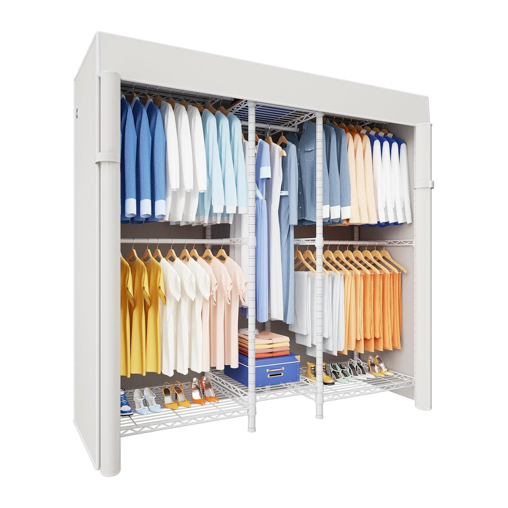 Ulif E12C Heavy Duty Closet Organizer System，Freestanding Clothing Rack, Adju...