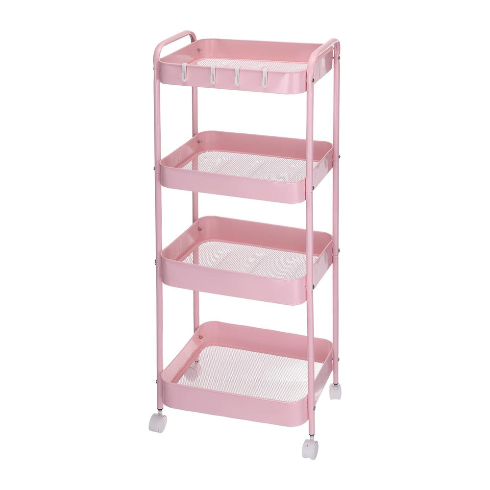 uxcell Slim Storage Cart, 4-Tier Narrow Utility Rolling Cart with Wheels Bath...