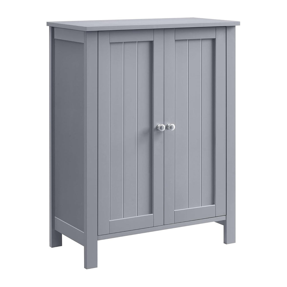 VASAGLE Bathroom Floor Storage Cabinet,2 Adjustable Shelves,Dove Gray