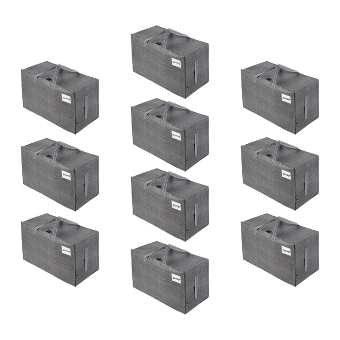 VENO 10 Pack Moving and Storage Bags, Heavy Duty, Alternative to Moving Boxes