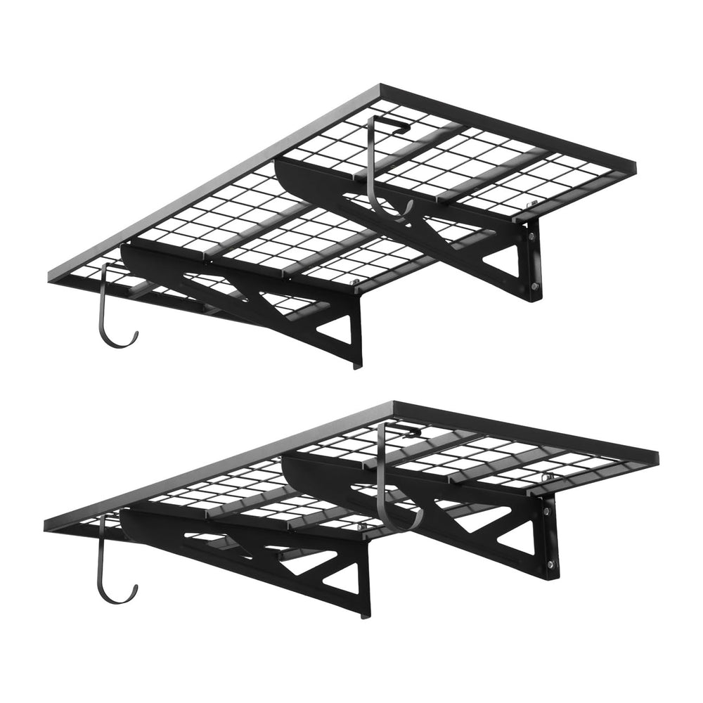 VEVOR 2-Pack Heavy Duty Garage Wall Shelving, 2 x 4 ft Steel Wall Mounted She...