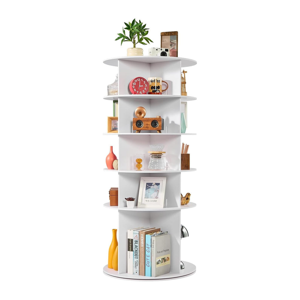 VEVOR 5 Tiers Rotating Shoe Rack Tower, 360° Spinning Shoe Rack, Revolving St...