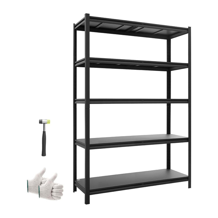 VEVOR Storage Shelves, 5-Tier Adjustable, 2500 lbs Capacity, Heavy Duty Garage Storage Shelving Unit, Metal Utility Rack Shelf, for Garage Warehouse Basement Kitchen, 48.43" W x 18.31" D x 71.38" H