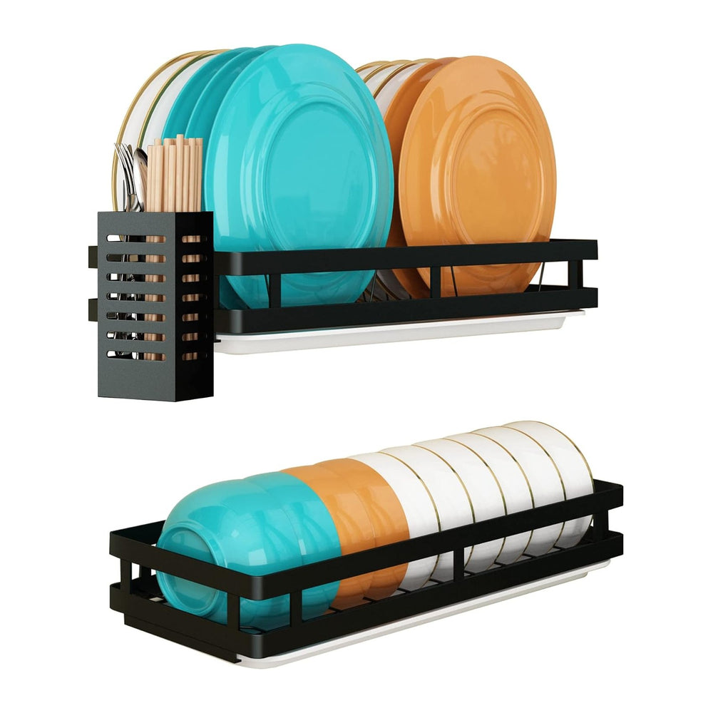 Wall Mounted Stainless Steel Dish Drying Rack Fruit Vegetable Storage Basket ...
