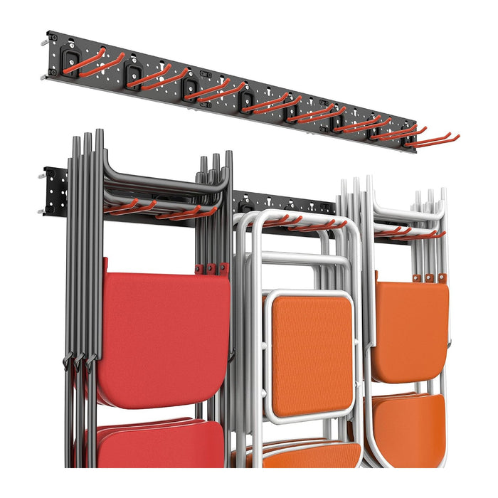 Wallmaster Wall Mount Garage Organizer Tool Storage Rack, Heavy Duty Folding