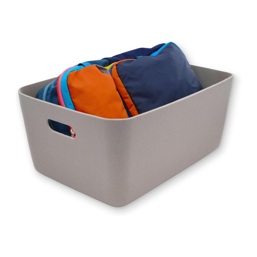 Welaxy Nordic Large Storage Basket Ultra Soft Structured Bin, Stone White