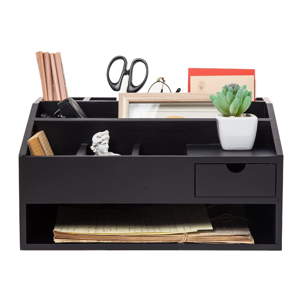 Wood Desk Drawer Organizers with File Organizer Pen holder Office Decor combo...
