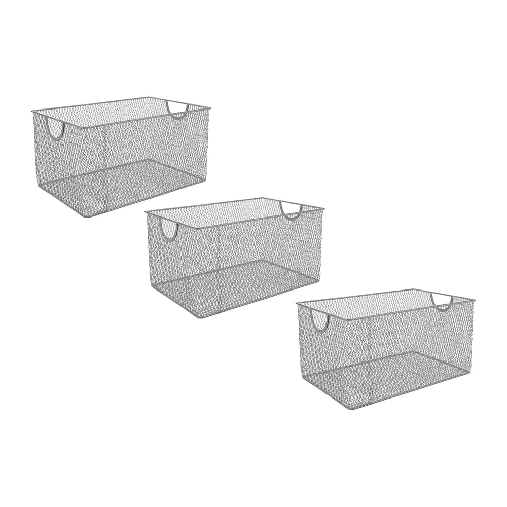 YBM Home Kitchen Pantry Organizer Wire Basket for Shelves, Cabinets, Pantry, ...