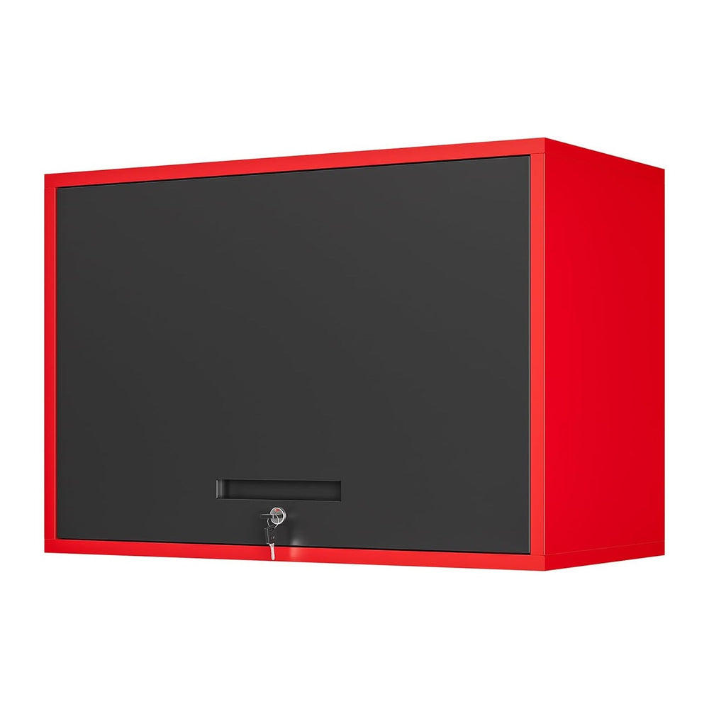 Yizosh Metal Garage Wall Cabinet with Doors and Shelves,Wall Mounted Metal St...